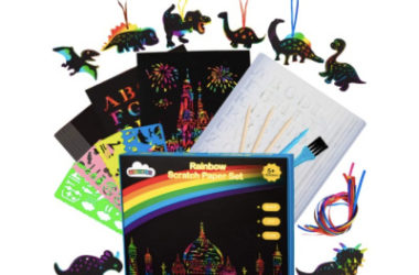 96 Pc Rainbow Scratch Paper Arts Crafts Kit Just $9.97 (Reg. $20)!