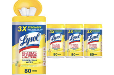 4 Pack Lysol Disinfecting Wipes Only $14.72!