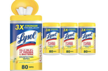 4-Pack of Lysol Wipes for just $9.63!