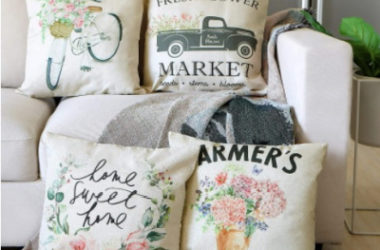 4 Farmhouse Floral Throw Pillow Covers Only $8.49 (Reg. $17)!