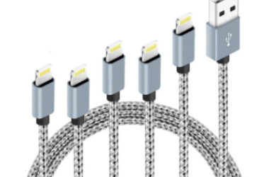 5 Pack Nylon Braided Charging Cords Only $8 (Reg. $20)!