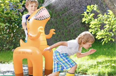 Inflatable Dinosaur Water Sprinkler for $15.29!