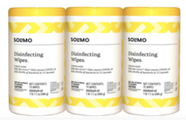 Pack of 3 Amazon Brand Solimo Disinfecting Wipes As Low As $6.79 Shipped!