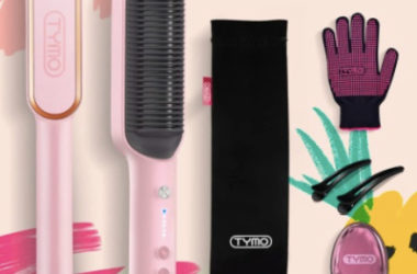 TYMO Ring Pink Hair Straightener Brush Only $39.99 (Reg. $50)!