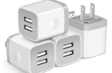 4 Pack USB Cube Adapters Only $10.39!