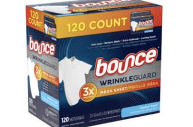 Bounce WrinkleGuard Mega Dryer Sheets Just $5.69 (Reg. $13)!