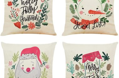 Four Farmhouse Christmas Pillow Covers for $10.49!