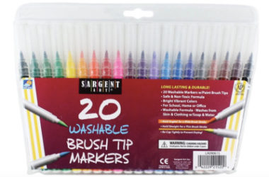 Set of 20 Washable Brush Tip Markers Only $6 (Reg. $10)!