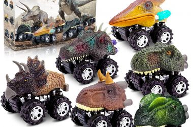 Six Pull Back Dinosaur Cars for just $8.99!