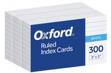 300 Oxford Ruled Index Cards As Low As $1.73 (Reg. $5.50)!
