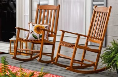 Mainstays Outdoor Wood Porch Rocking Chair for $97 (Reg. $124)!