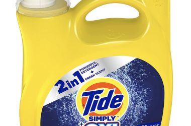 Tide Simply + Oxi Liquid Laundry Detergent, 96 loads As Low As $10.28!