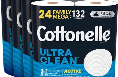 24-Ct Cottonelle Mega Toilet Paper Rolls for $20.69!