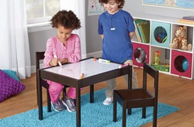 Cute! 3-Piece Dry Erase and Wood Activity Table and Chairs Set Just $34!