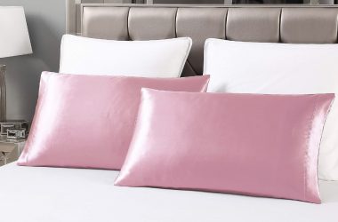 Set of 2 Silk Satin Pillow Cases Only $5.48!