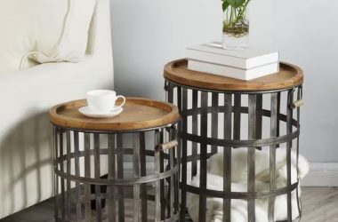 Round Galvanized Metal Decorative Baskets with Wood Lids Just $71.89 (Reg. $249)!