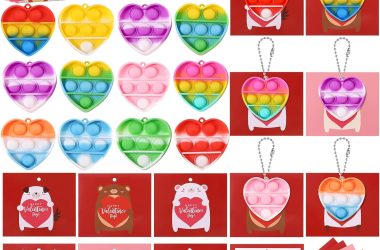 Set of 30 Heart Pop Keychains with Cards for $8.49