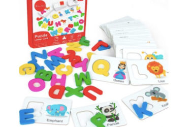 Wooden Letter and Flash Card Set Just $9.98 (Reg. $20)!