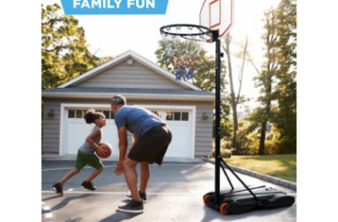 Kids Height-Adjustable Basketball Hoop Just $54 (Reg. $100)!
