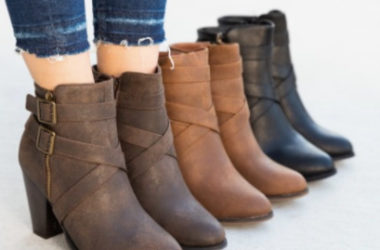 Strappy Double Buckle Booties Only $20.99 (Reg. $75)!