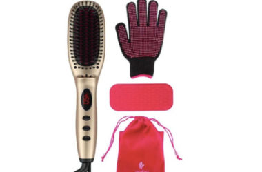 MiroPure 11-Heat Ionic Ceramic Hair-Straightening Brush Only $16.99 (Reg. $60)!
