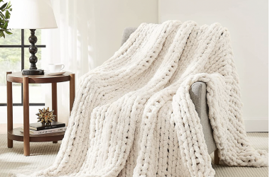 Chunky Knit Blanket for $24.99 (Reg. $49.99)!