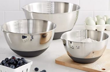Set of 3 Non-Skid Mixing Bowls with Measurements Only $20 (Reg. $69)!