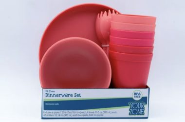 24 Piece Plastic Dinnerware Sets Only $5!