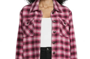 Time and Tru Women’s Plaid Shacket Only $19.98 (Reg. $30)!