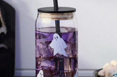 So Cute! Glass Ghost Sipper with Lid Just $2.98!!